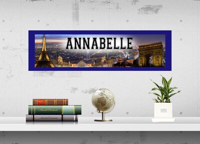 Paris City - Personalized Poster with Your Name, Birthday Banner, Custom Wall Décor, Wall Art - image3